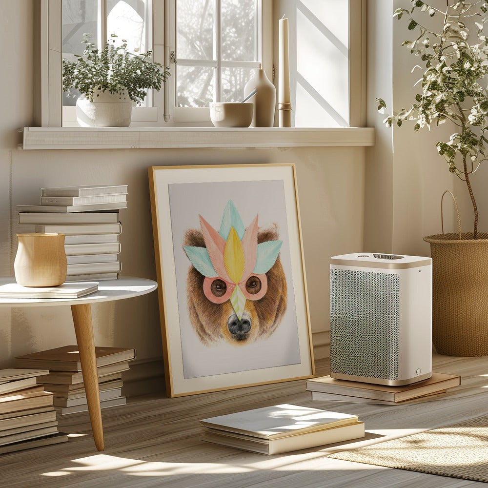 Bear Paper Mask Poster